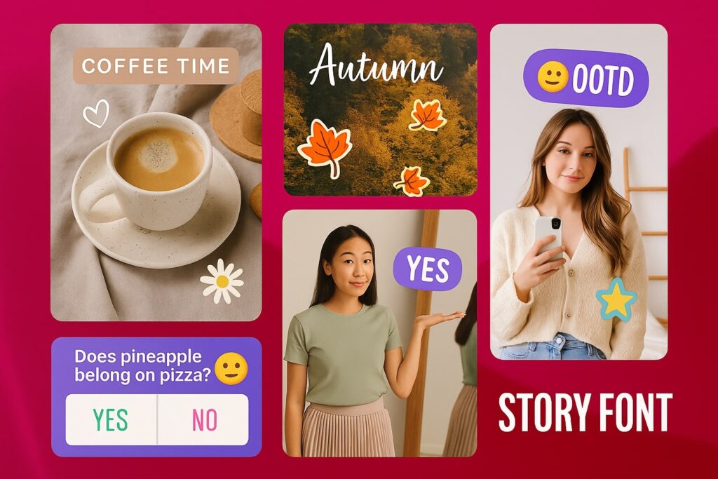 Stylish Instagram story sticker